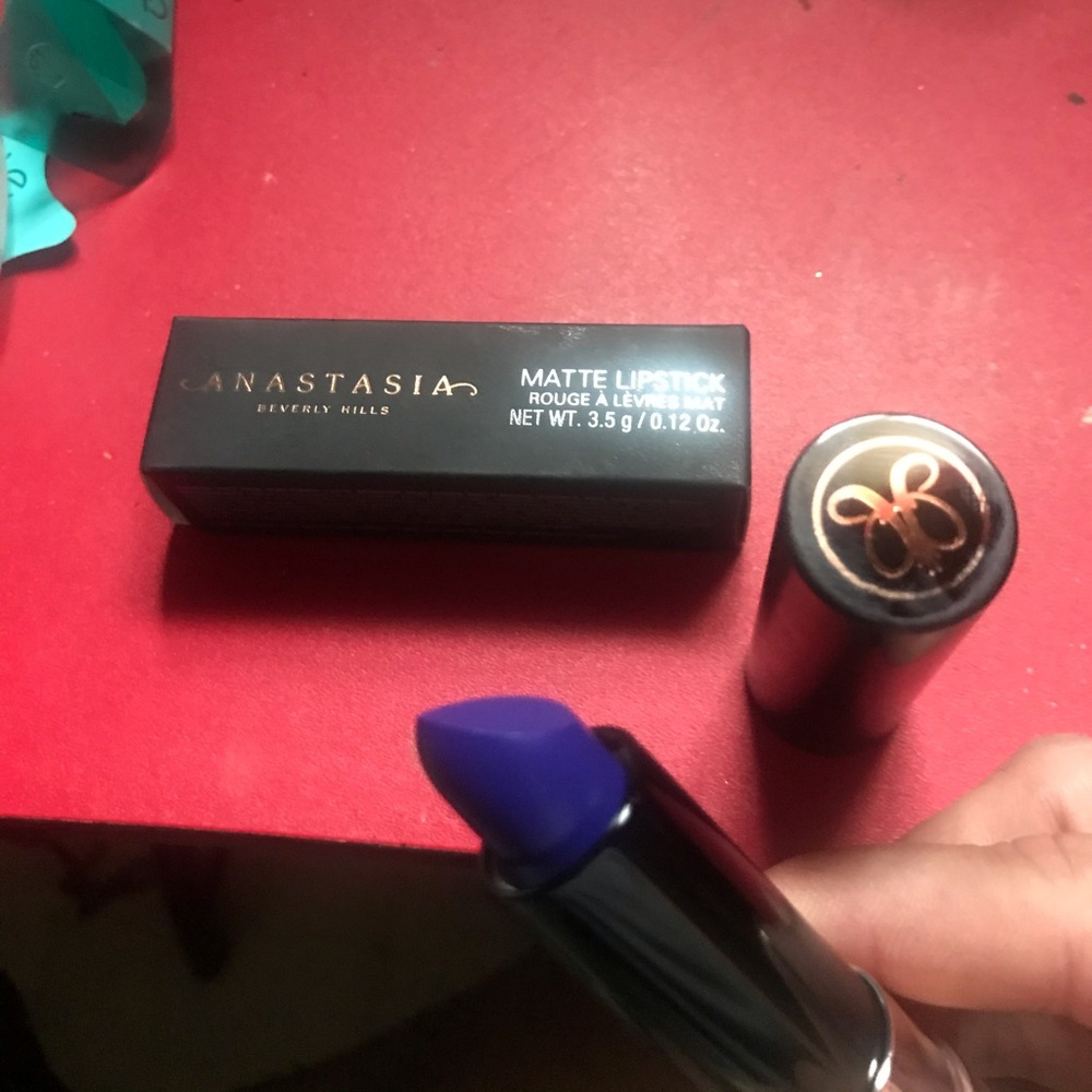 Anastasia Beverly Hills matte lipstick cobalt blue